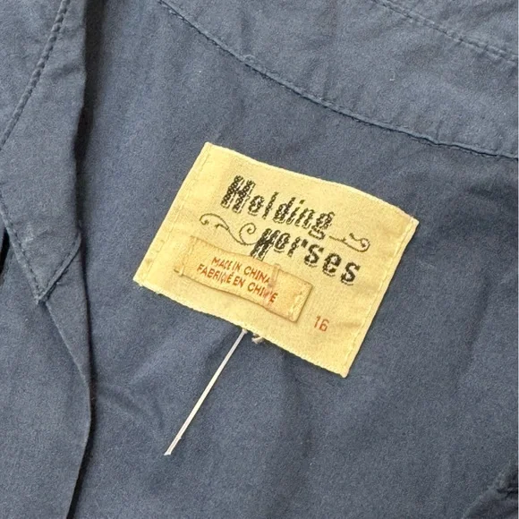 Anthropologie Holding Horses Bandana Paisley Midi Dress Blue Size 16 - Picture 9 of 10